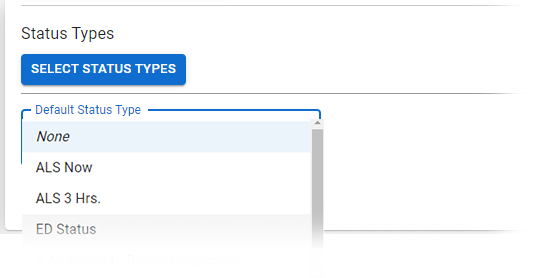 EMResource Resource Types Default Status Type